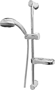 Conjunto ducha COMPLETO ajustable en altura, barra ducha universal con jabonera