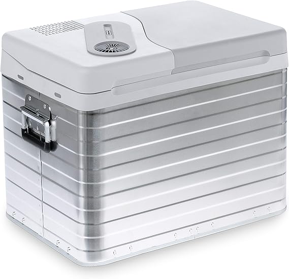 Nevera Eléctrica Portátil, Aluminio, 39 l, mini nevera para coche,  y autocaravana, 12 y 230 V